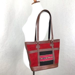Handmade Leather Suede Made In Bolivia Handbag